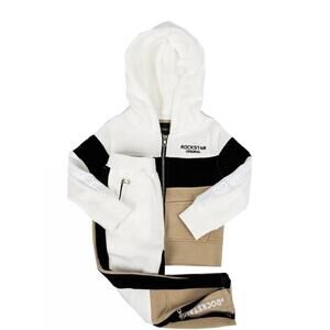 NEW ROCKSTAR ORIGINAL boys' collin set in beige/black